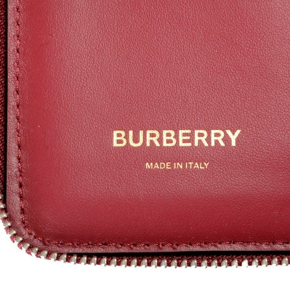 Burberry Bags Burberry Unisex Passport Burgundy Leather Zip Around
